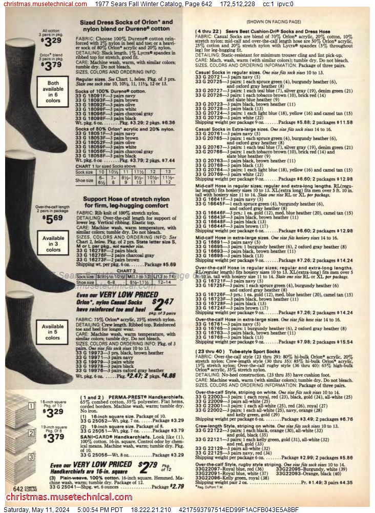 1977 Sears Fall Winter Catalog, Page 642