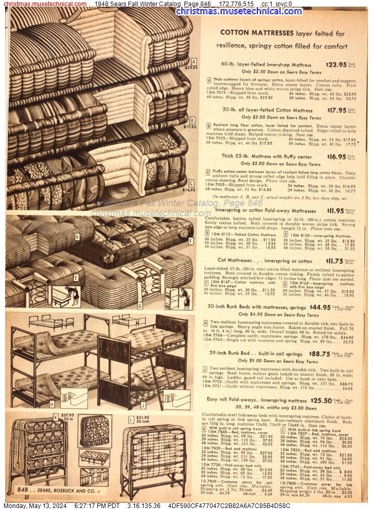 1948 Sears Fall Winter Catalog, Page 846