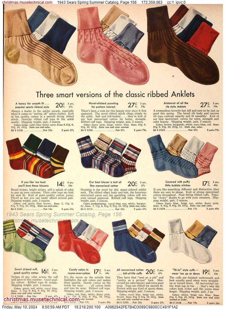 1943 Sears Spring Summer Catalog, Page 156