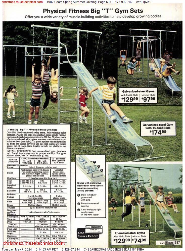1982 Sears Spring Summer Catalog, Page 637