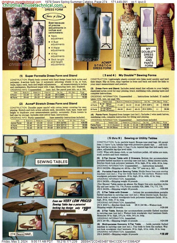 1978 Sears Spring Summer Catalog, Page 274