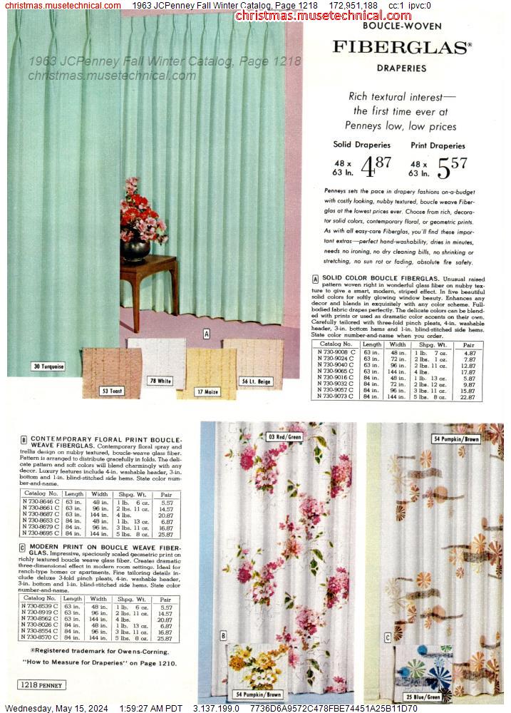 1963 JCPenney Fall Winter Catalog, Page 1218