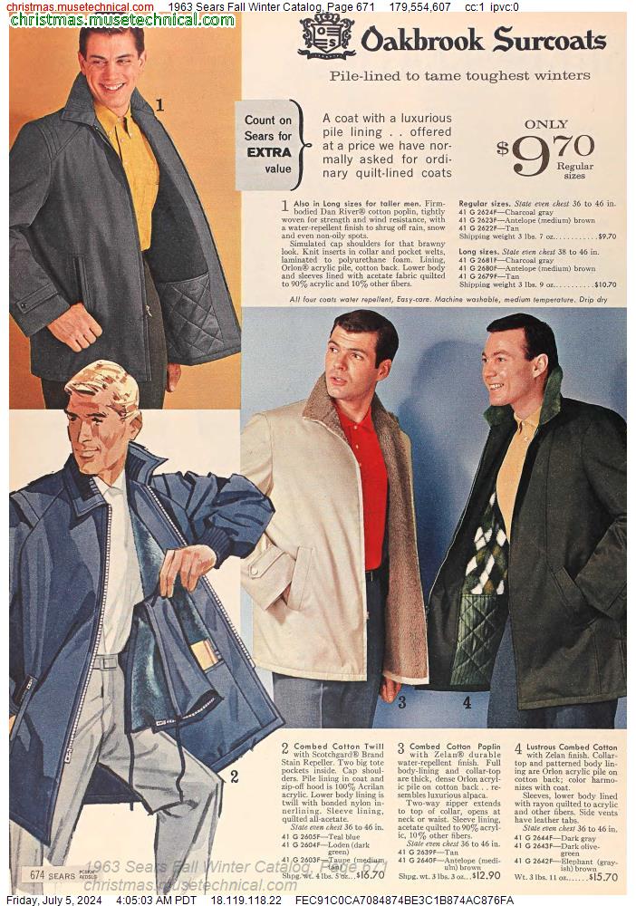 1963 Sears Fall Winter Catalog, Page 671