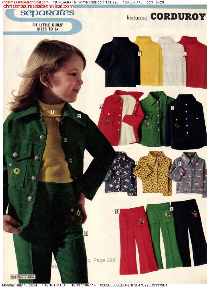 1974 Sears Fall Winter Catalog, Page 298