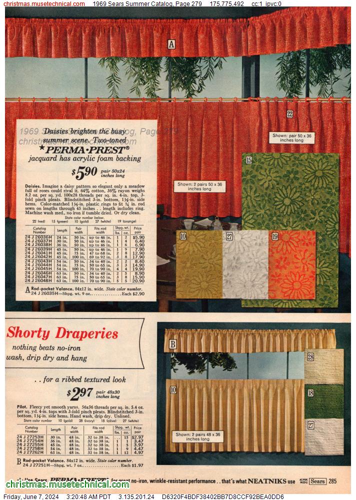 1969 Sears Summer Catalog, Page 279