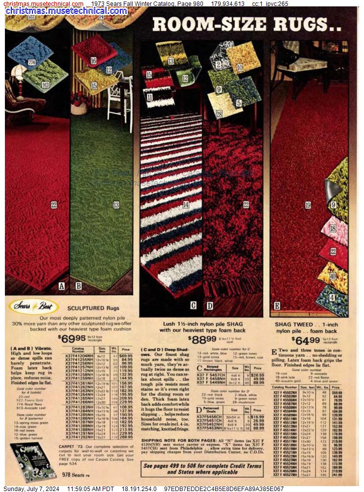 1973 Sears Fall Winter Catalog, Page 980