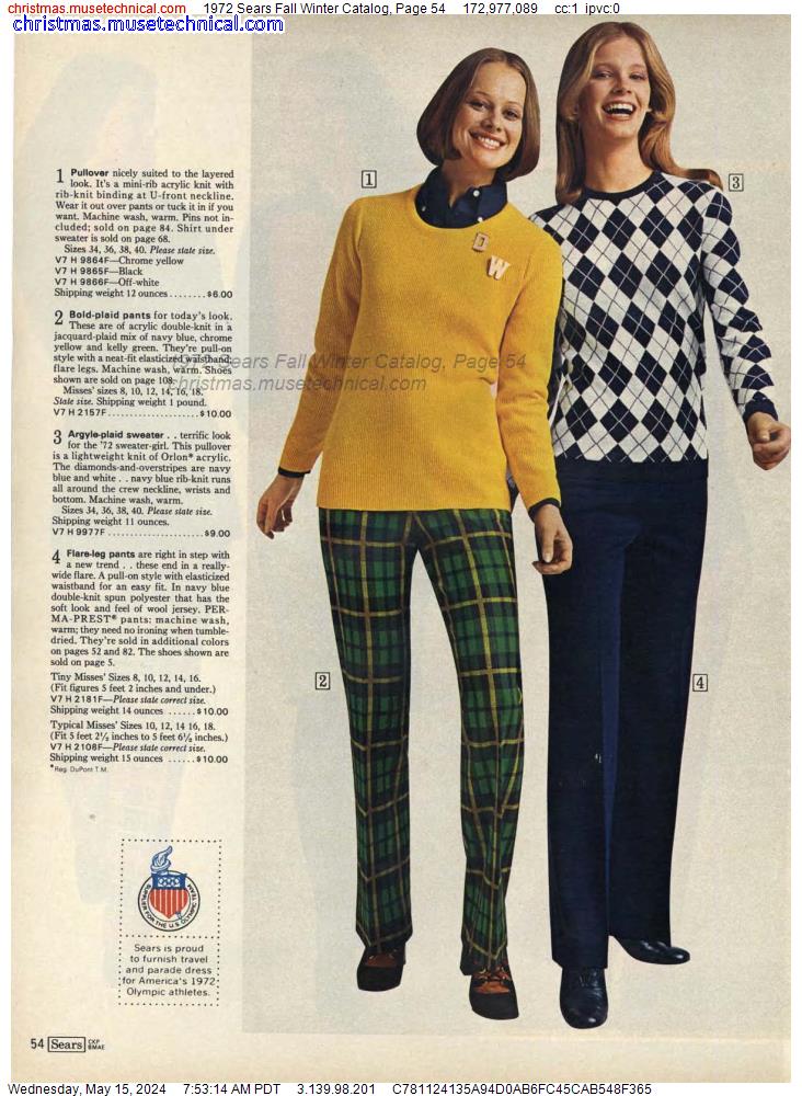 1972 Sears Fall Winter Catalog, Page 54