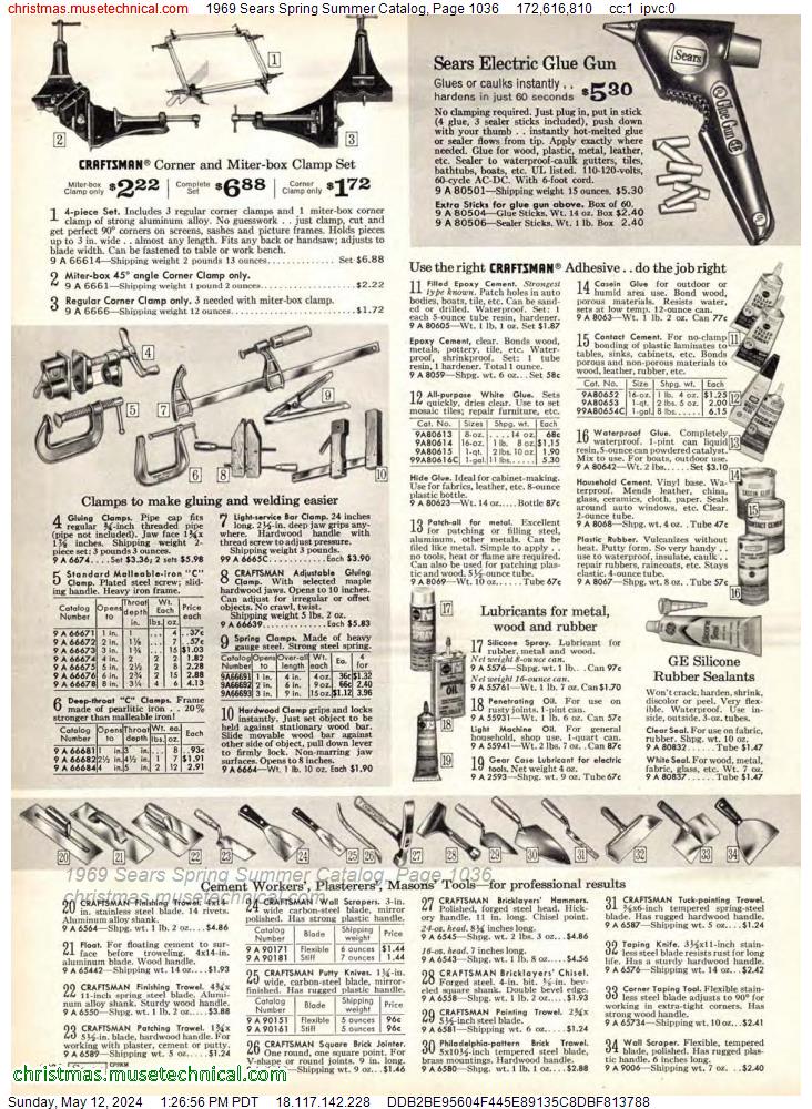 1969 Sears Spring Summer Catalog, Page 1036