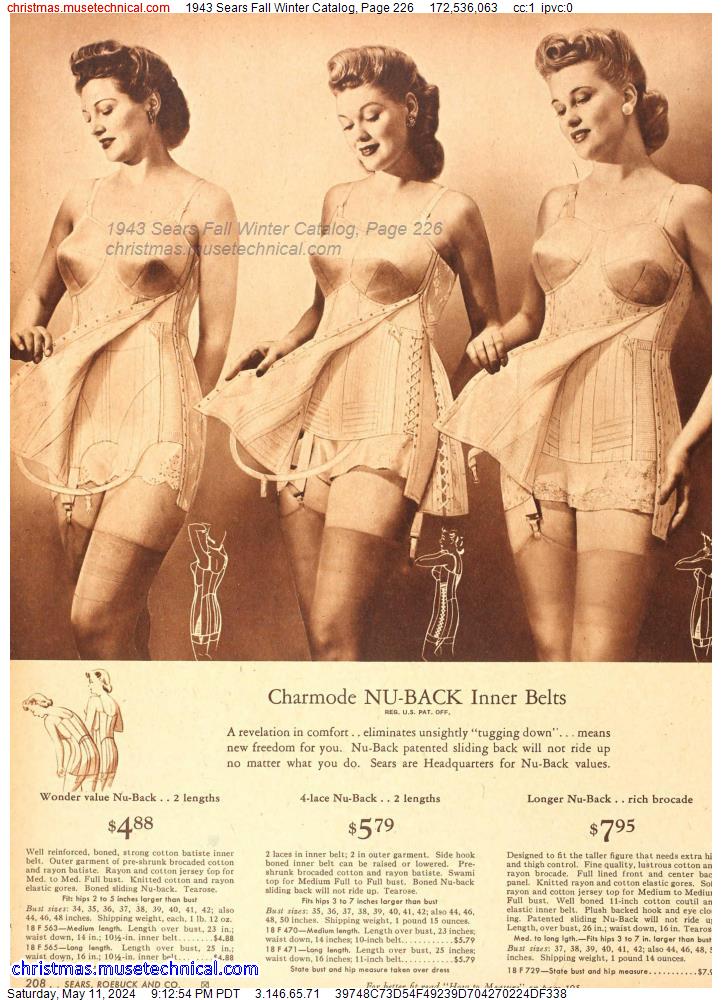 1943 Sears Fall Winter Catalog, Page 226