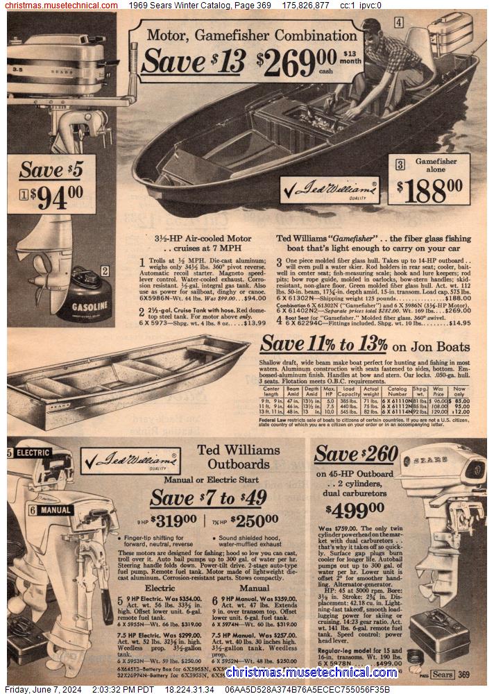 1969 Sears Winter Catalog, Page 369