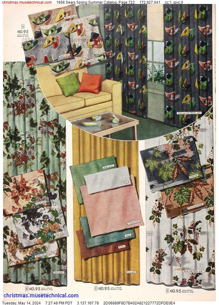 1956 Sears Spring Summer Catalog, Page 723