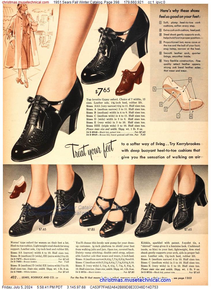 1951 Sears Fall Winter Catalog, Page 398
