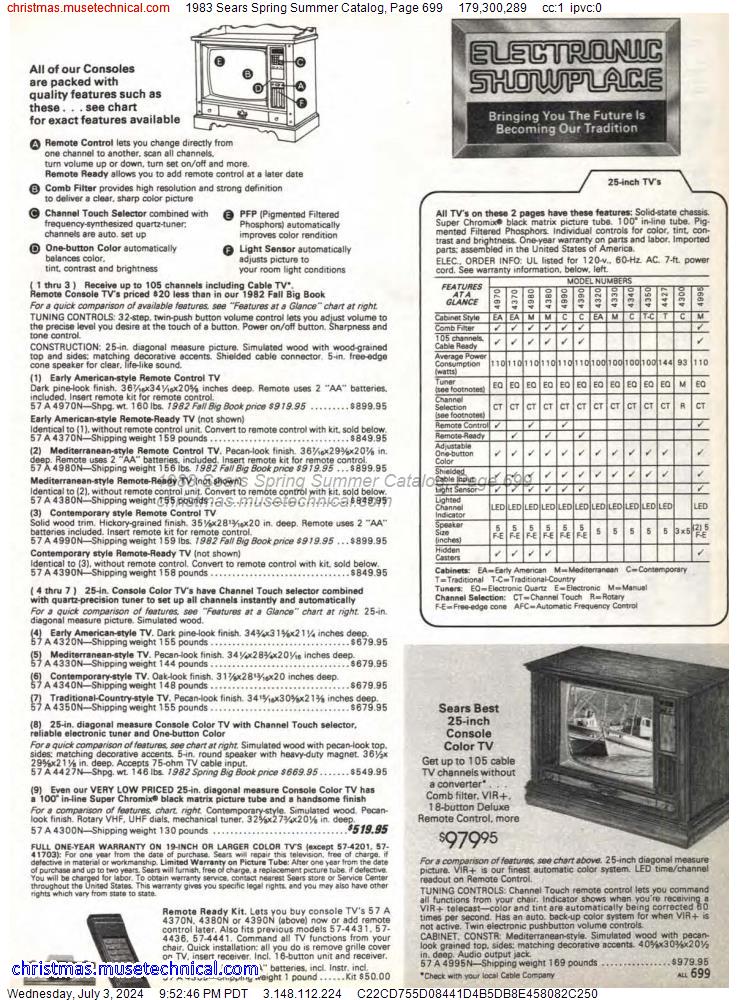 1983 Sears Spring Summer Catalog, Page 699