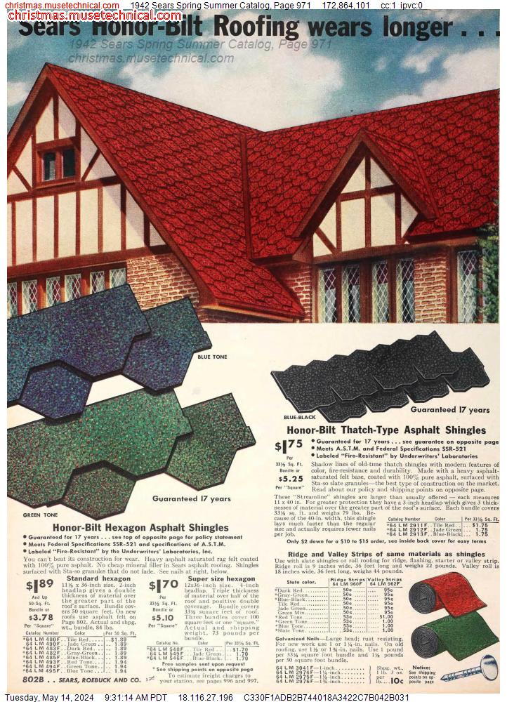 1942 Sears Spring Summer Catalog, Page 971