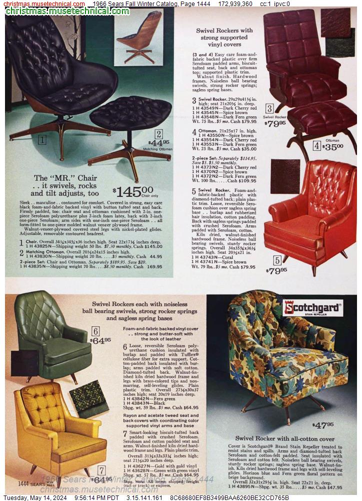 1966 Sears Fall Winter Catalog, Page 1444