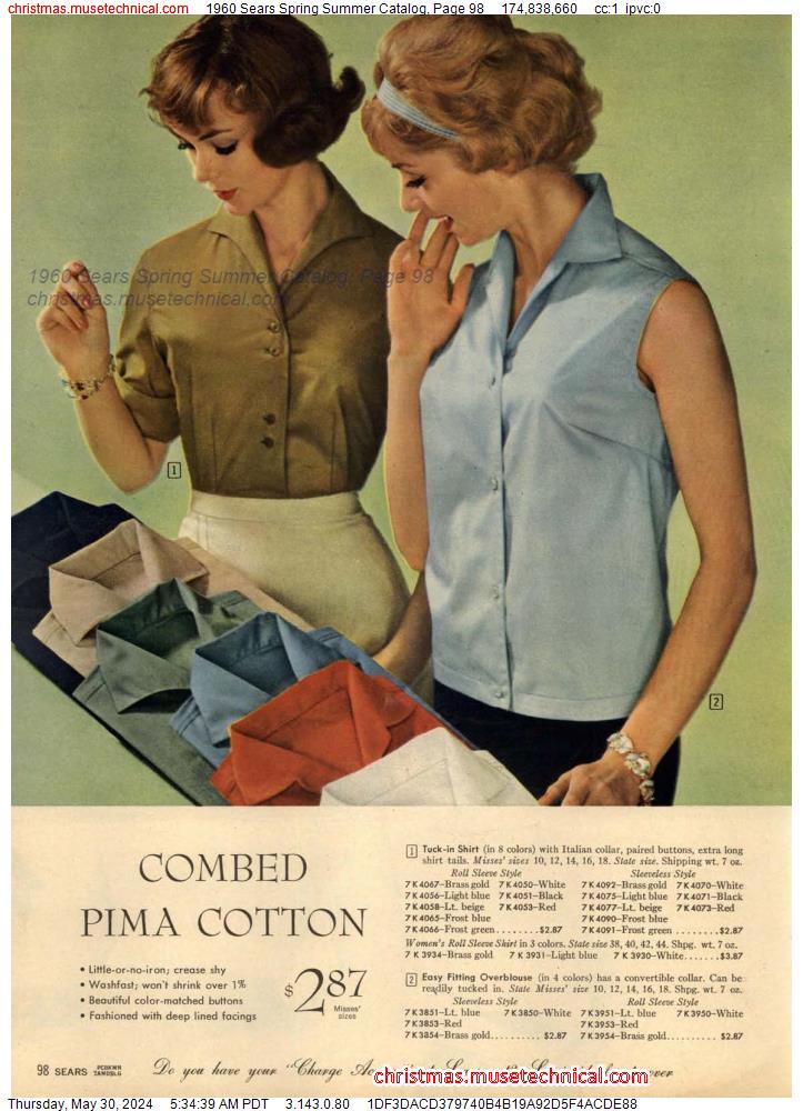 1960 Sears Spring Summer Catalog, Page 98