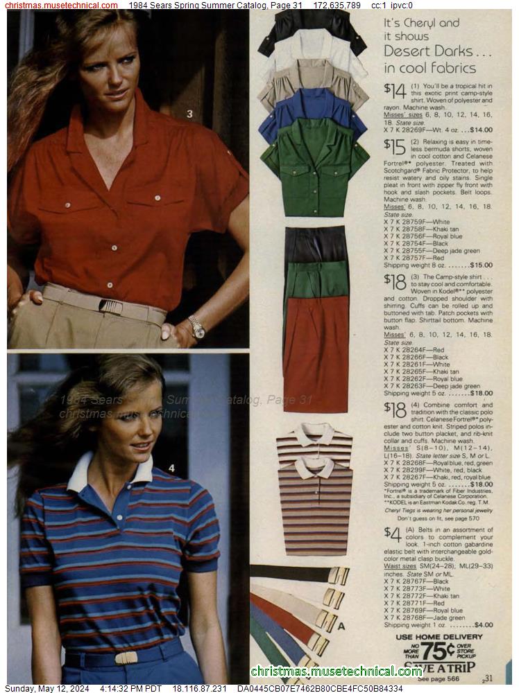 1984 Sears Spring Summer Catalog, Page 31