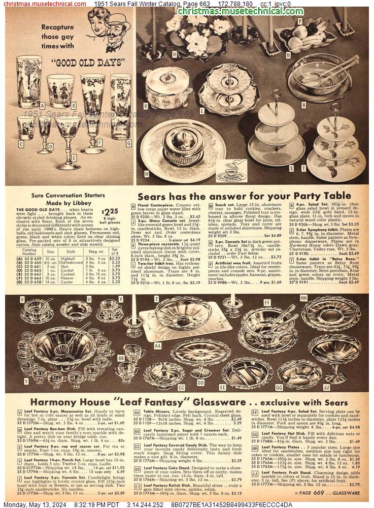 1951 Sears Fall Winter Catalog, Page 663