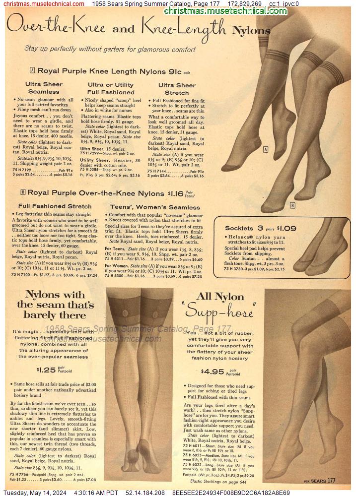 1958 Sears Spring Summer Catalog, Page 177