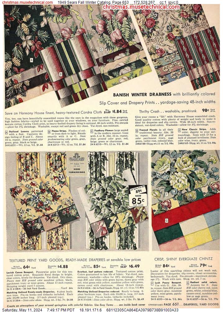 1949 Sears Fall Winter Catalog, Page 653