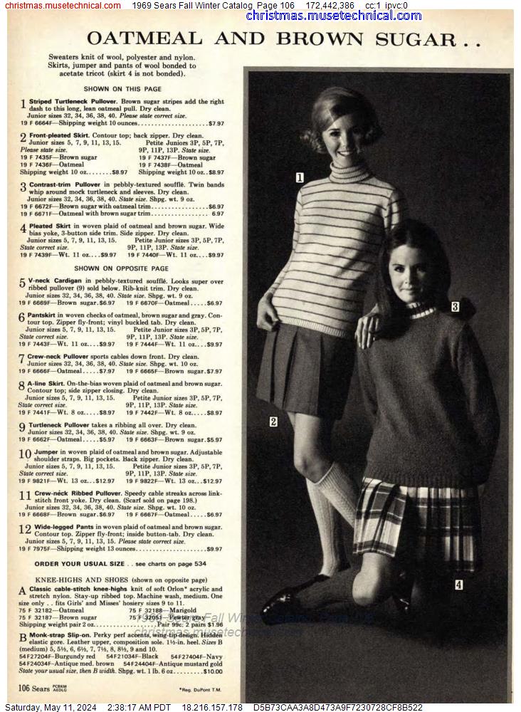 1969 Sears Fall Winter Catalog, Page 106