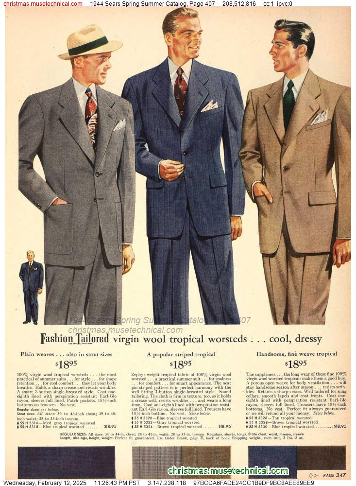 1944 Sears Spring Summer Catalog, Page 407