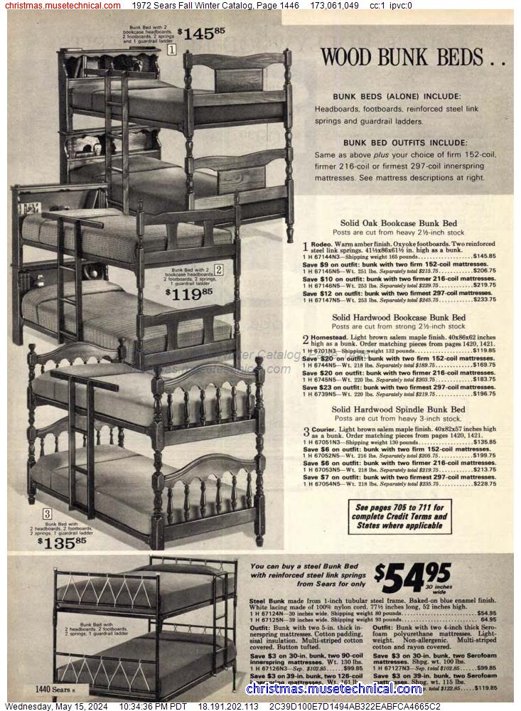1972 Sears Fall Winter Catalog, Page 1446