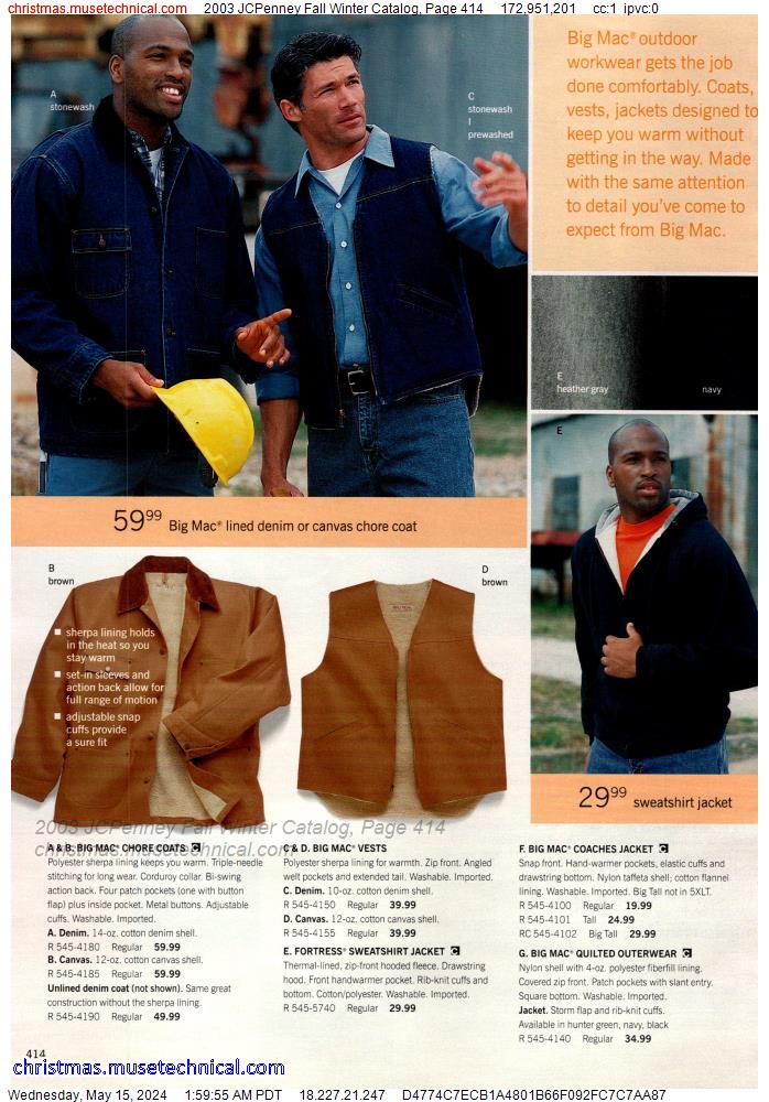 2003 JCPenney Fall Winter Catalog, Page 414