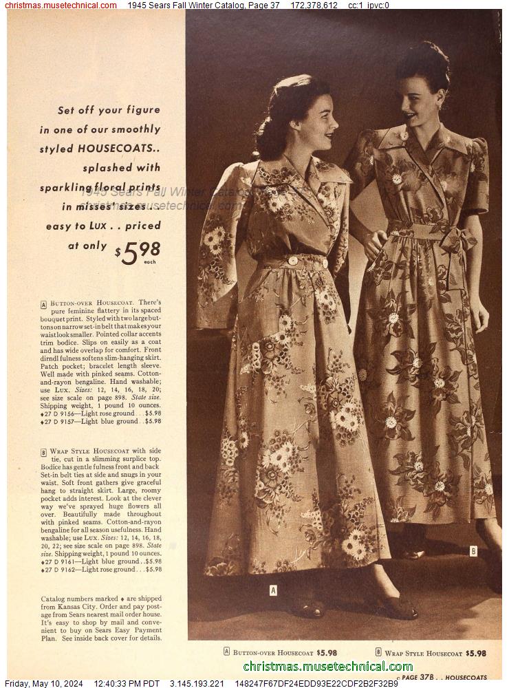 1945 Sears Fall Winter Catalog, Page 37