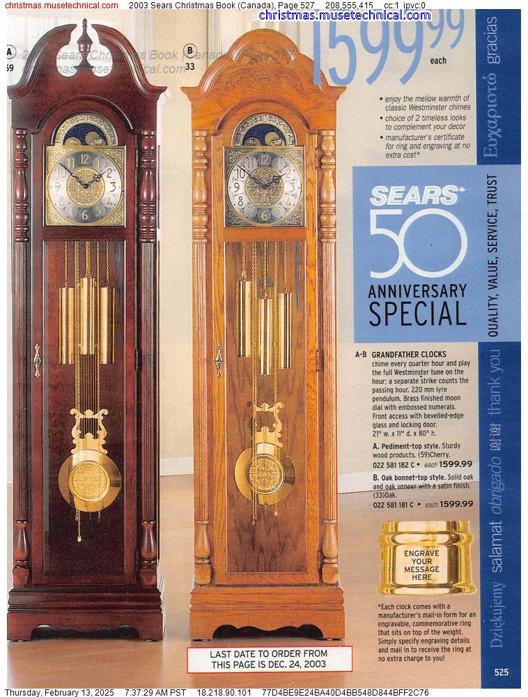 2003 Sears Christmas Book (Canada), Page 527