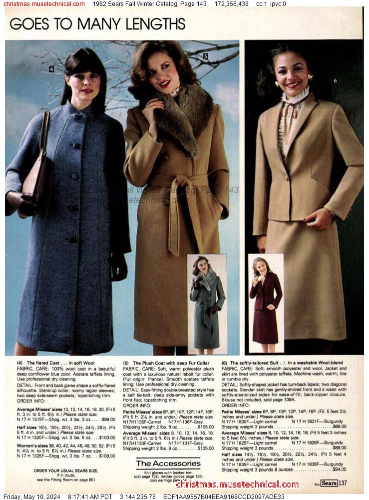 1982 Sears Fall Winter Catalog, Page 143
