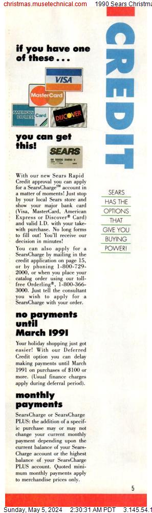 1990 Sears Christmas Book, Page 5