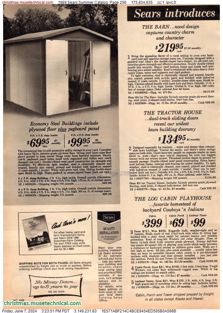 1969 Sears Summer Catalog, Page 256