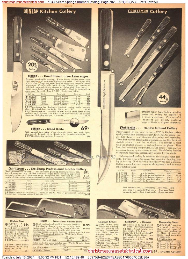 1943 Sears Spring Summer Catalog, Page 782