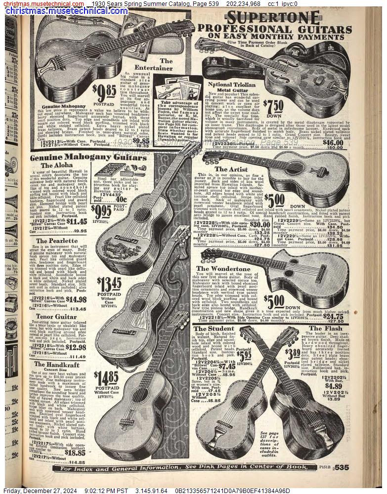 1930 Sears Spring Summer Catalog, Page 539