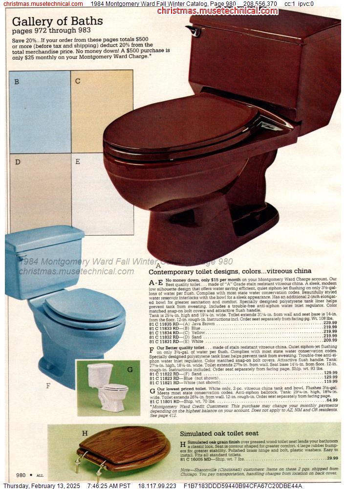 1984 Montgomery Ward Fall Winter Catalog, Page 980