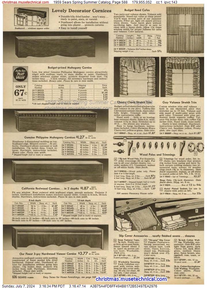 1959 Sears Spring Summer Catalog, Page 588