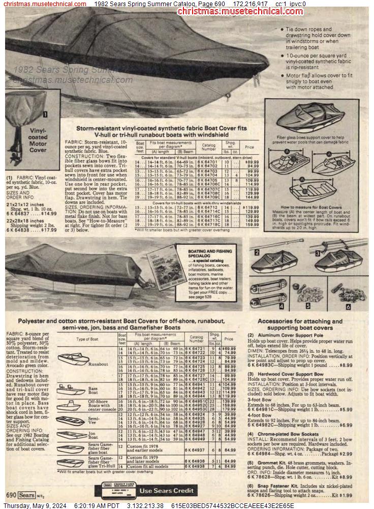 1982 Sears Spring Summer Catalog, Page 690