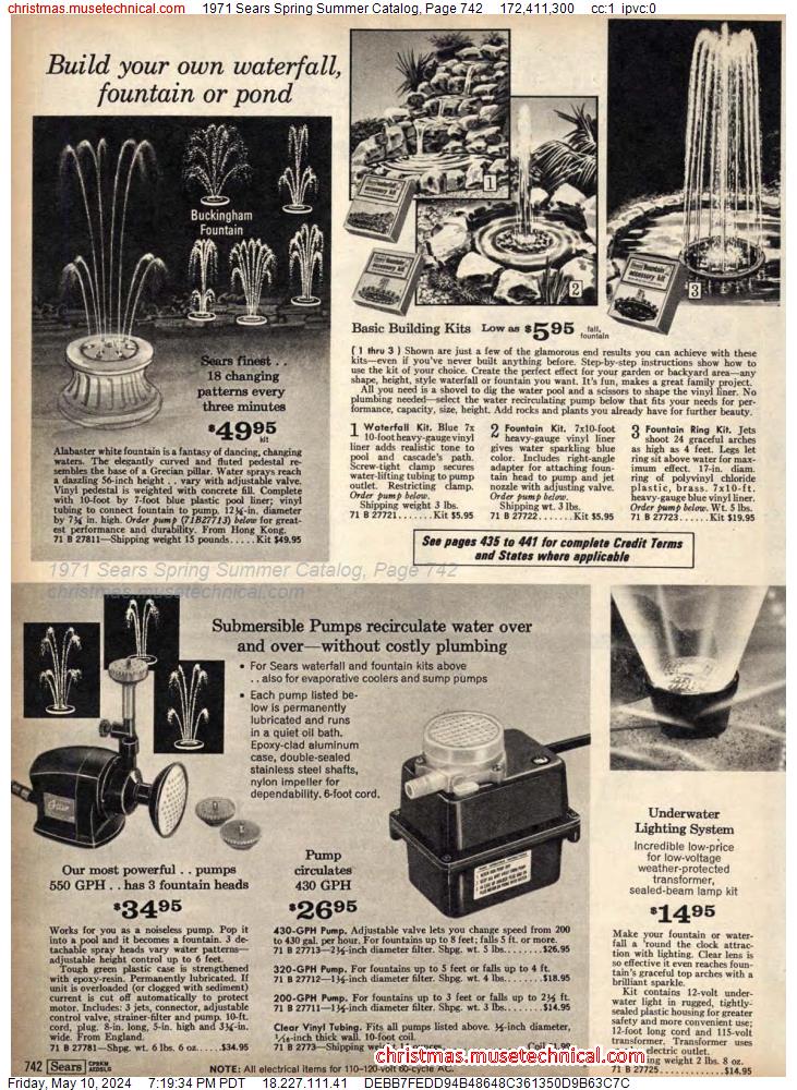 1971 Sears Spring Summer Catalog, Page 742