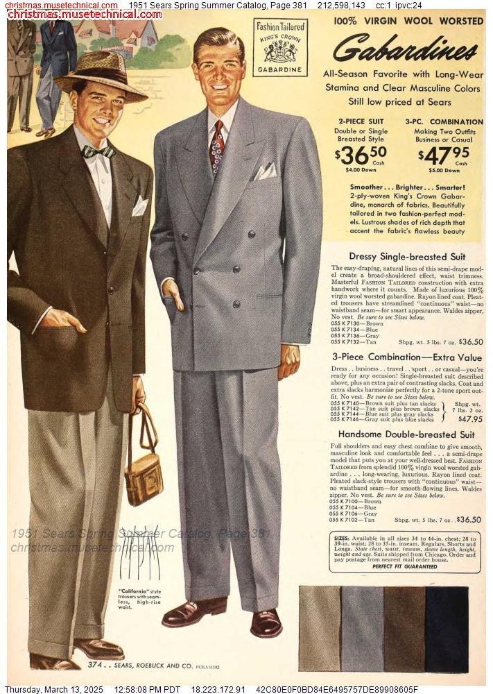 1951 Sears Spring Summer Catalog, Page 381