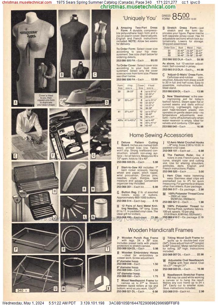 1975 Sears Spring Summer Catalog (Canada), Page 340