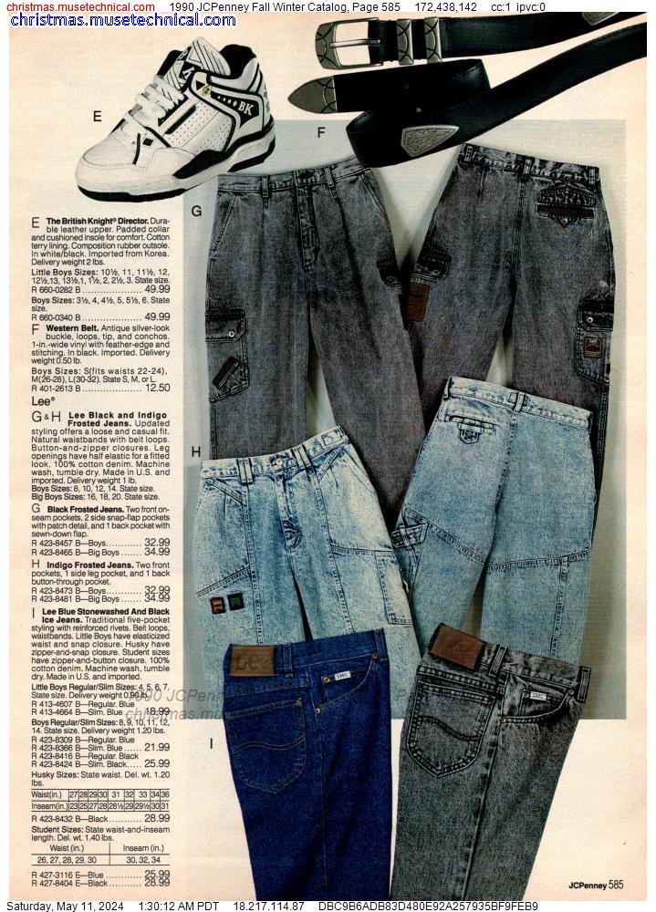 1990 JCPenney Fall Winter Catalog, Page 585