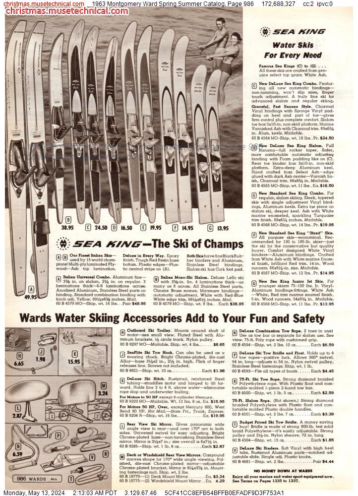 1963 Montgomery Ward Spring Summer Catalog, Page 986