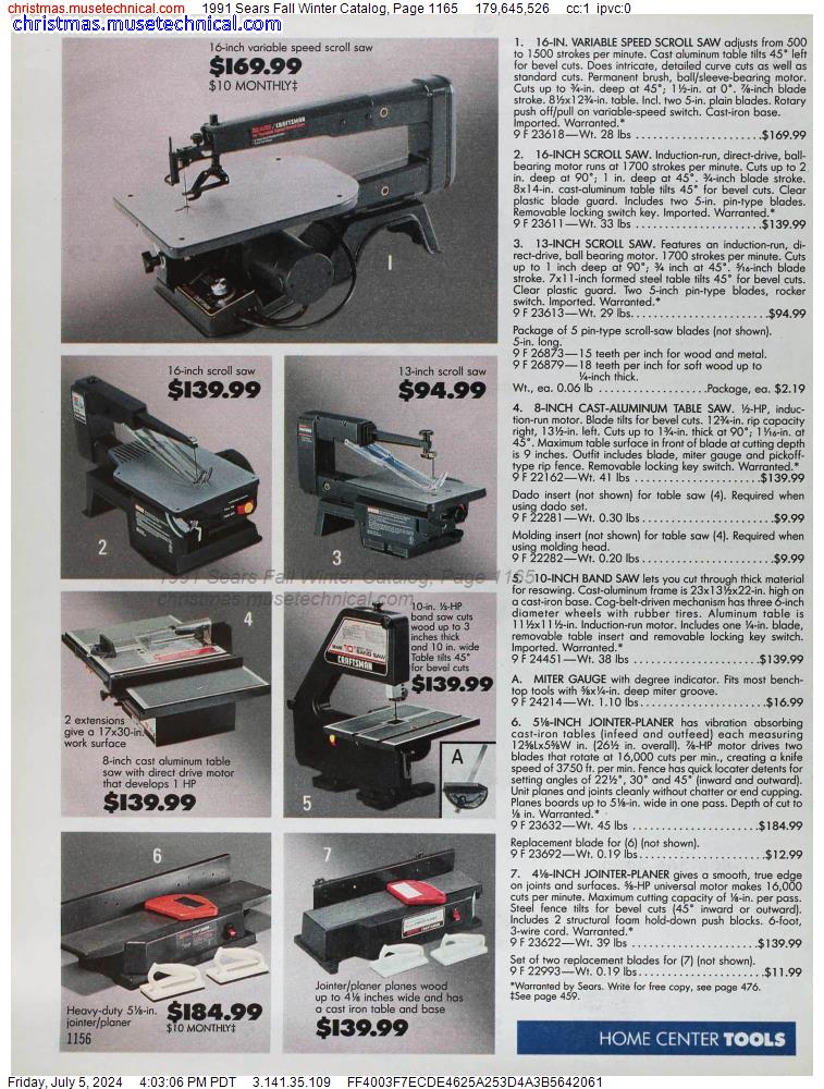 1991 Sears Fall Winter Catalog, Page 1165