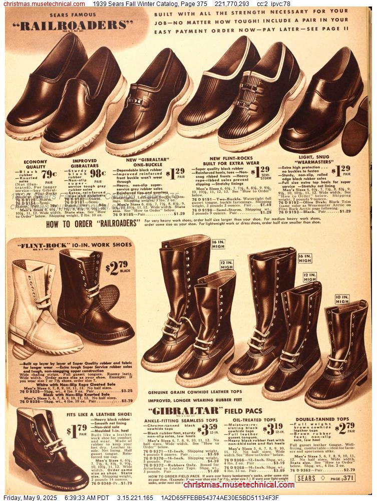 1939 Sears Fall Winter Catalog, Page 375