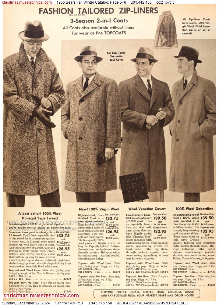 1955 Sears Fall Winter Catalog, Page 546