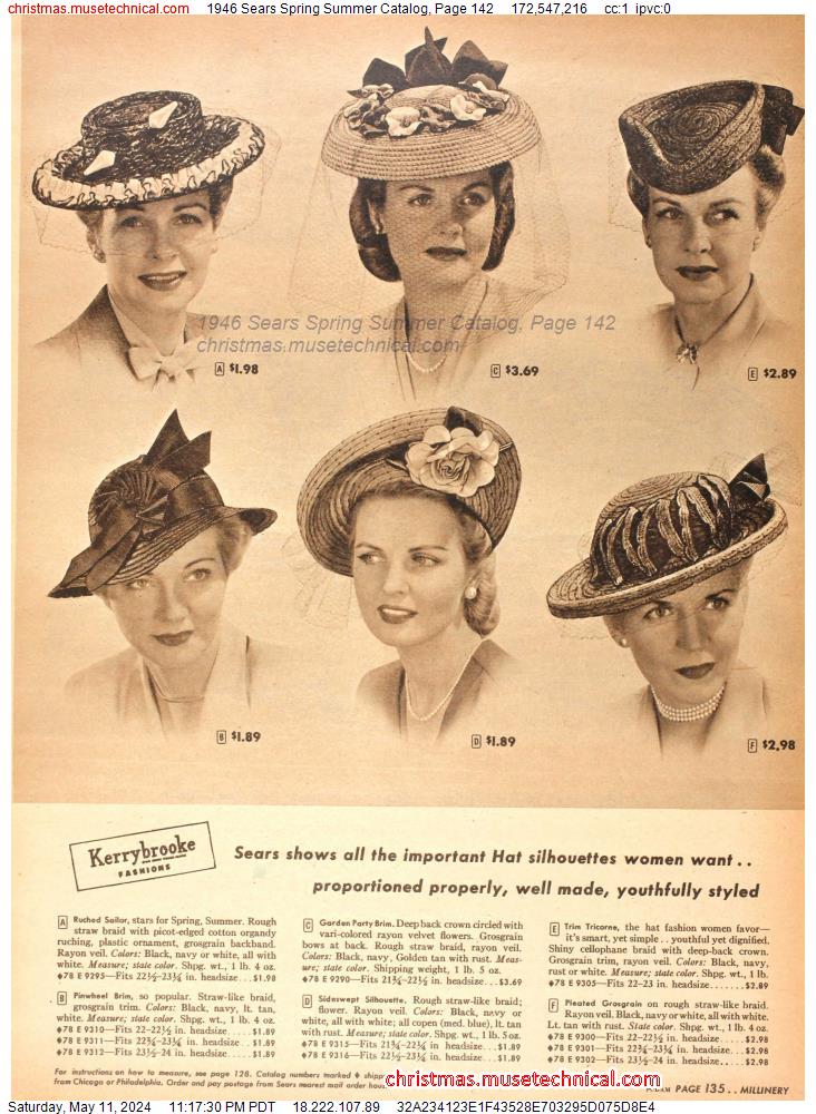 1946 Sears Spring Summer Catalog, Page 142