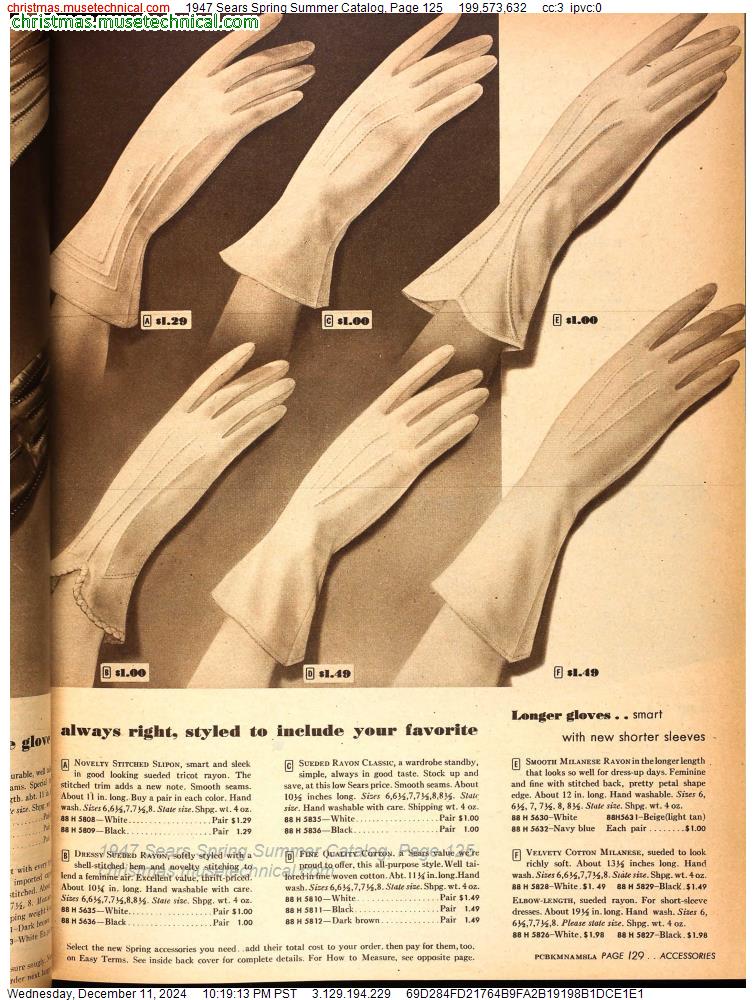 1947 Sears Spring Summer Catalog, Page 125