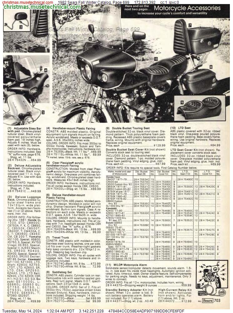 1982 Sears Fall Winter Catalog, Page 699
