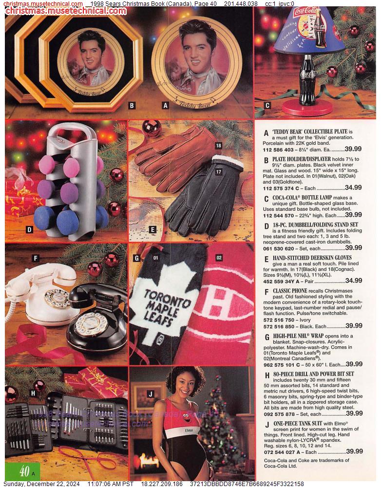 1998 Sears Christmas Book (Canada), Page 40